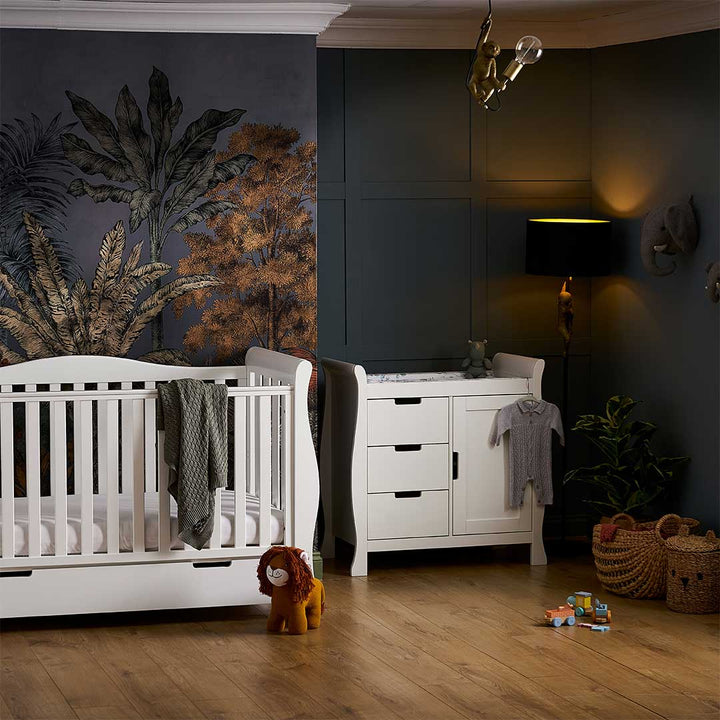 Obaby Stamford Luxe 2 Piece Room Set - White-Nursery Sets- | Natural Baby Shower