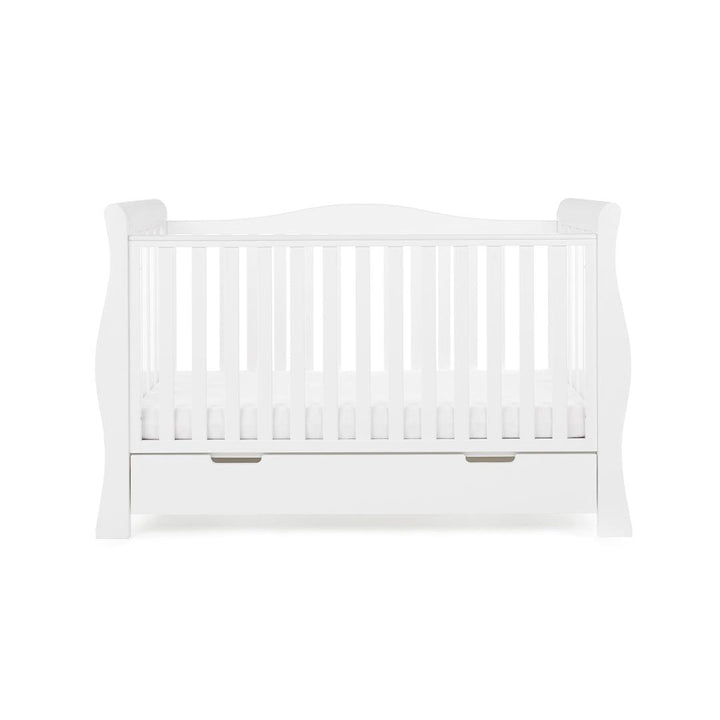 Obaby Stamford Luxe Cot Bed - White-Cot Beds-No Extras- | Natural Baby Shower