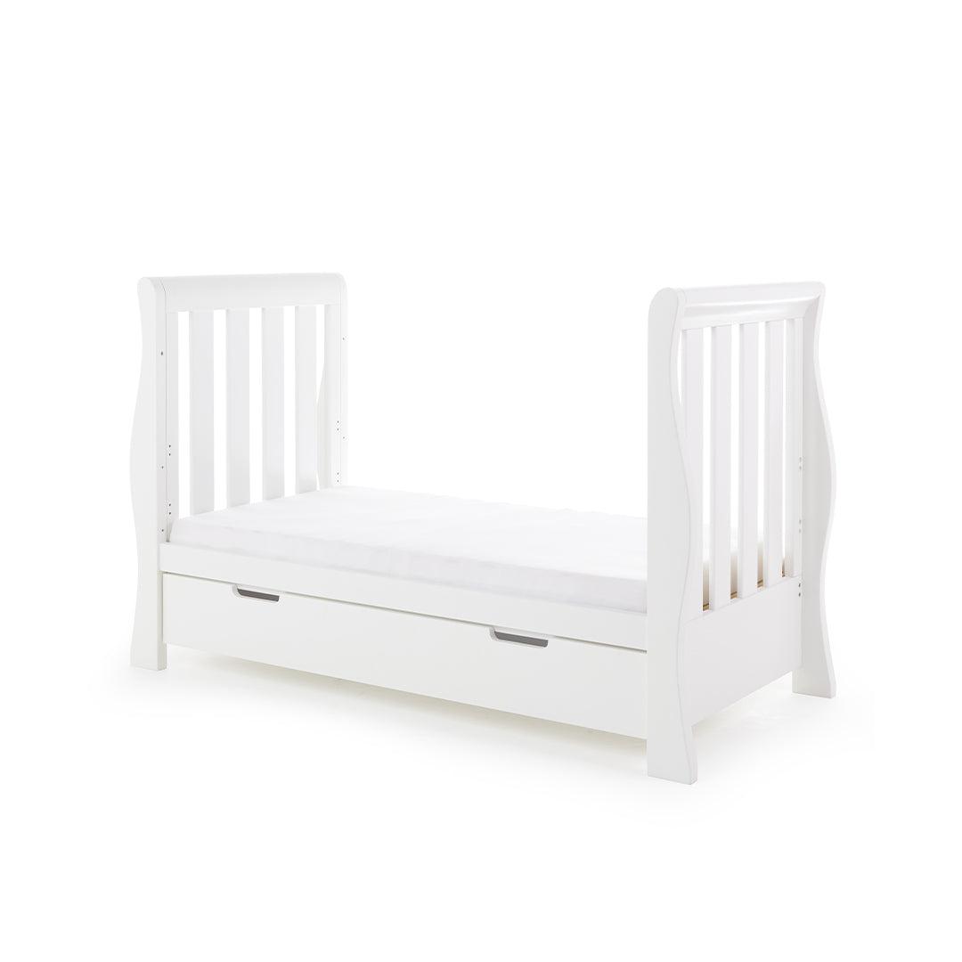 Obaby Stamford Luxe Cot Bed - White-Cot Beds-No Extras- | Natural Baby Shower