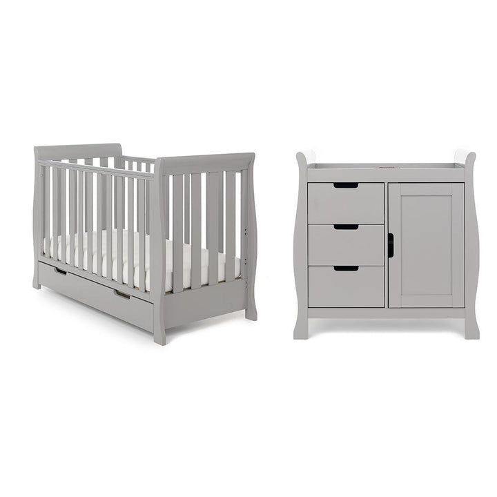 Obaby Stamford Mini 2 Piece Room Set - Warm Grey-Nursery Sets- | Natural Baby Shower