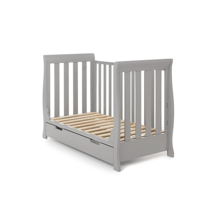 Obaby Stamford Mini Cot Bed - Warm Grey-Cot Beds-No Extras- | Natural Baby Shower