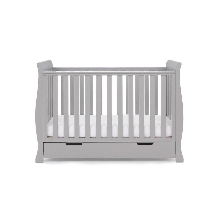 Obaby Stamford Mini Cot Bed - Warm Grey-Cot Beds-No Extras- | Natural Baby Shower