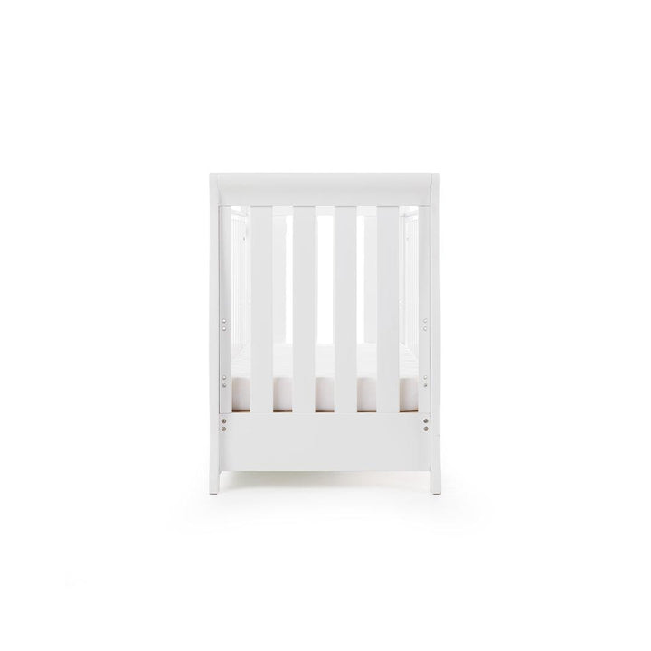 Obaby Stamford Mini Cot Bed - White-Cot Beds-No Extras- | Natural Baby Shower