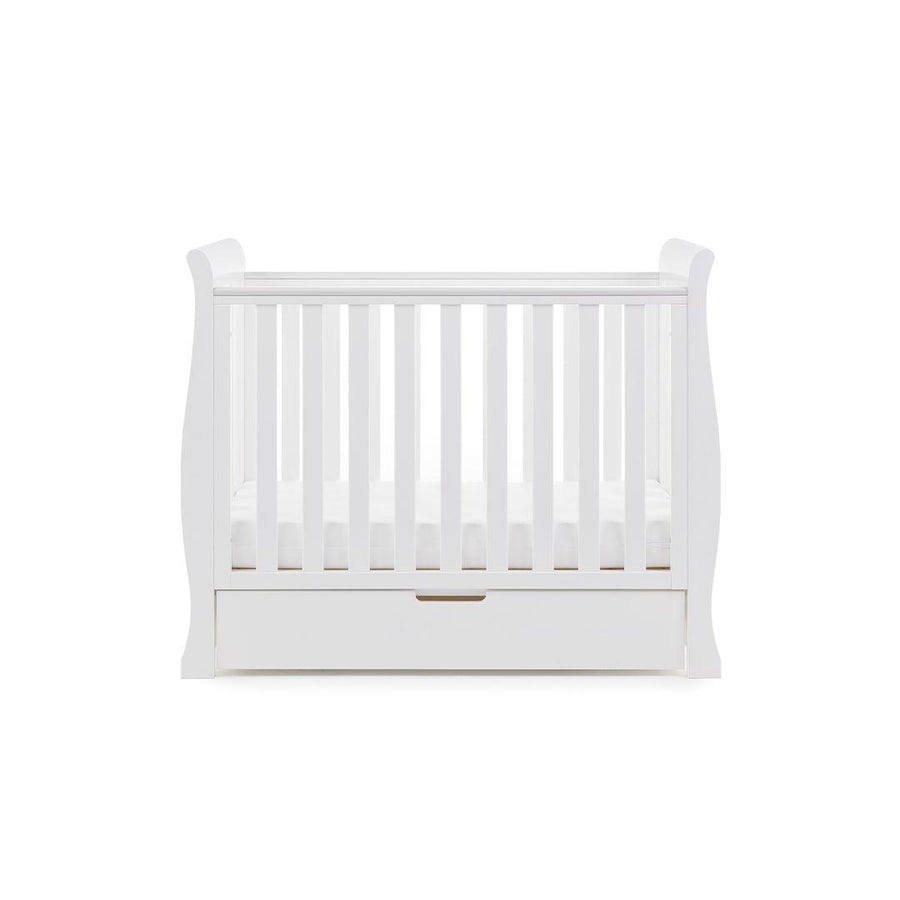 Obaby Stamford Space Saver Cot - White-Cots-No Extras- | Natural Baby Shower