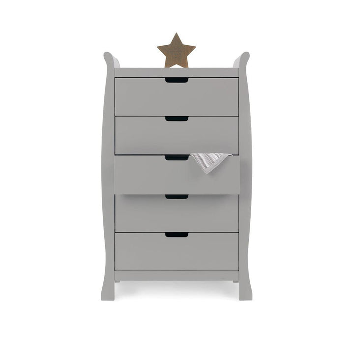 Obaby Stamford Tall Chest Of Drawers - Warm Grey-Changing Units- | Natural Baby Shower