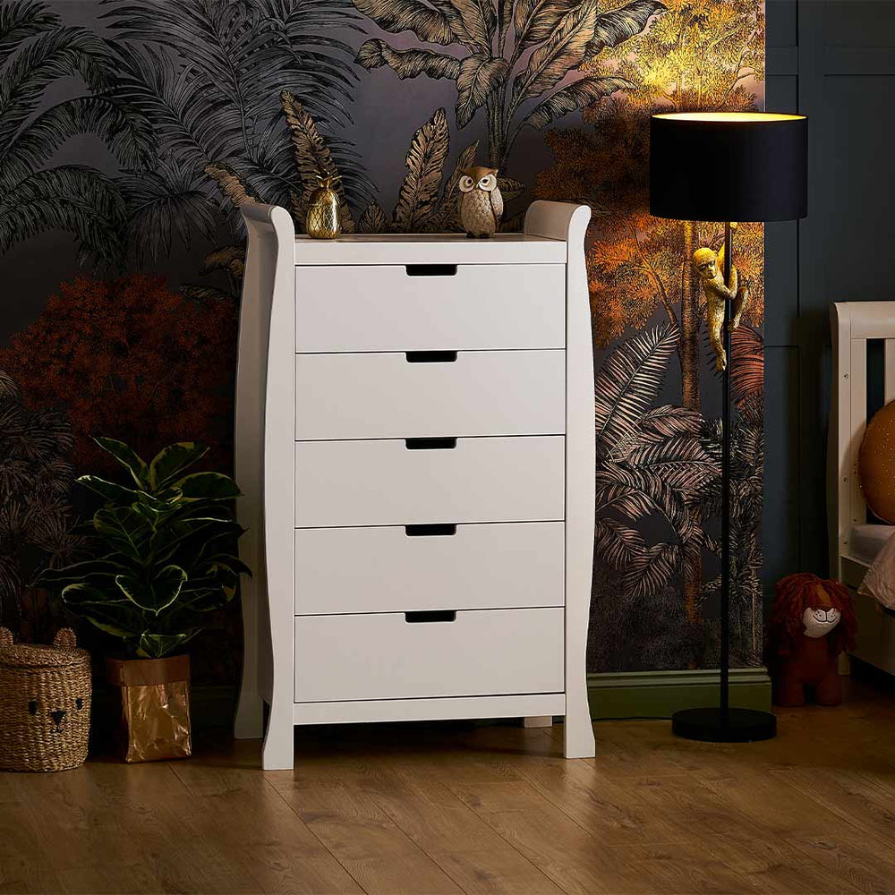 Obaby Stamford Tall Chest Of Drawers - White-Changing Units- | Natural Baby Shower