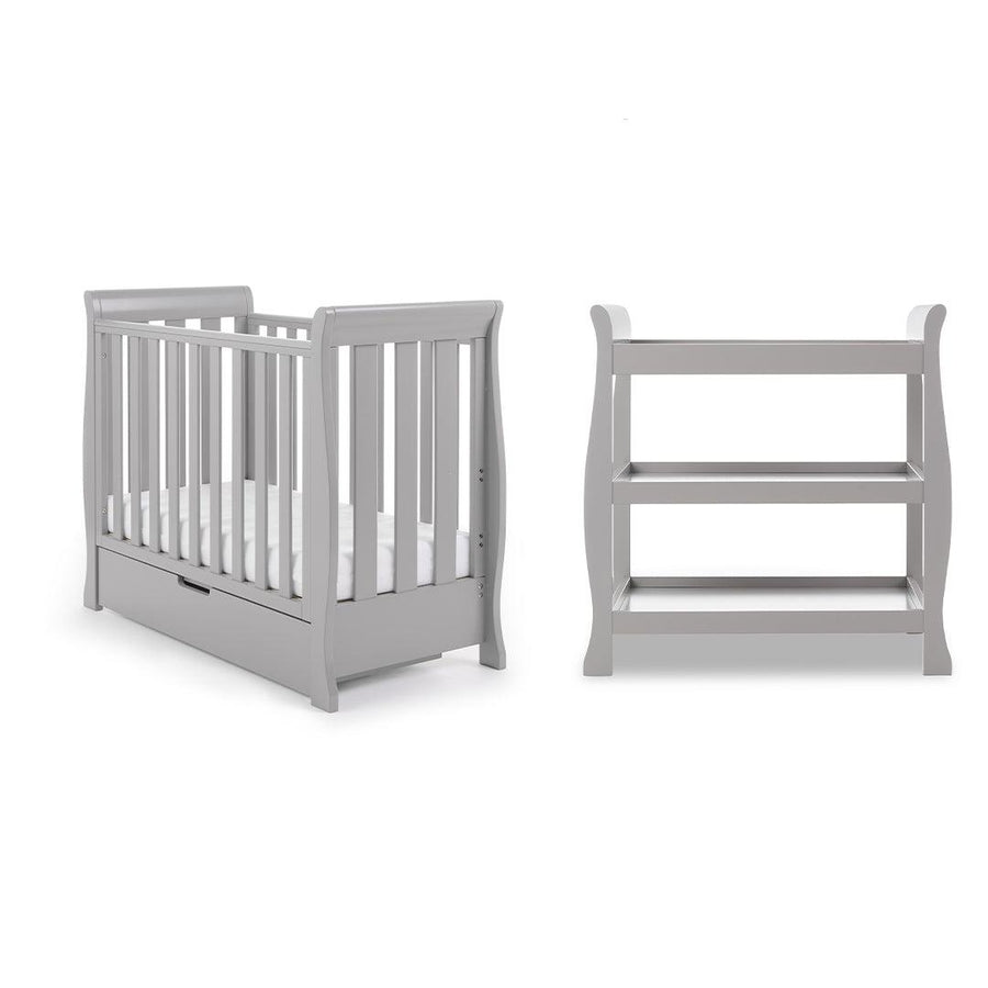 Obaby Stamford Space Saver 2 Piece Room Set - Warm Grey-Nursery Sets- | Natural Baby Shower