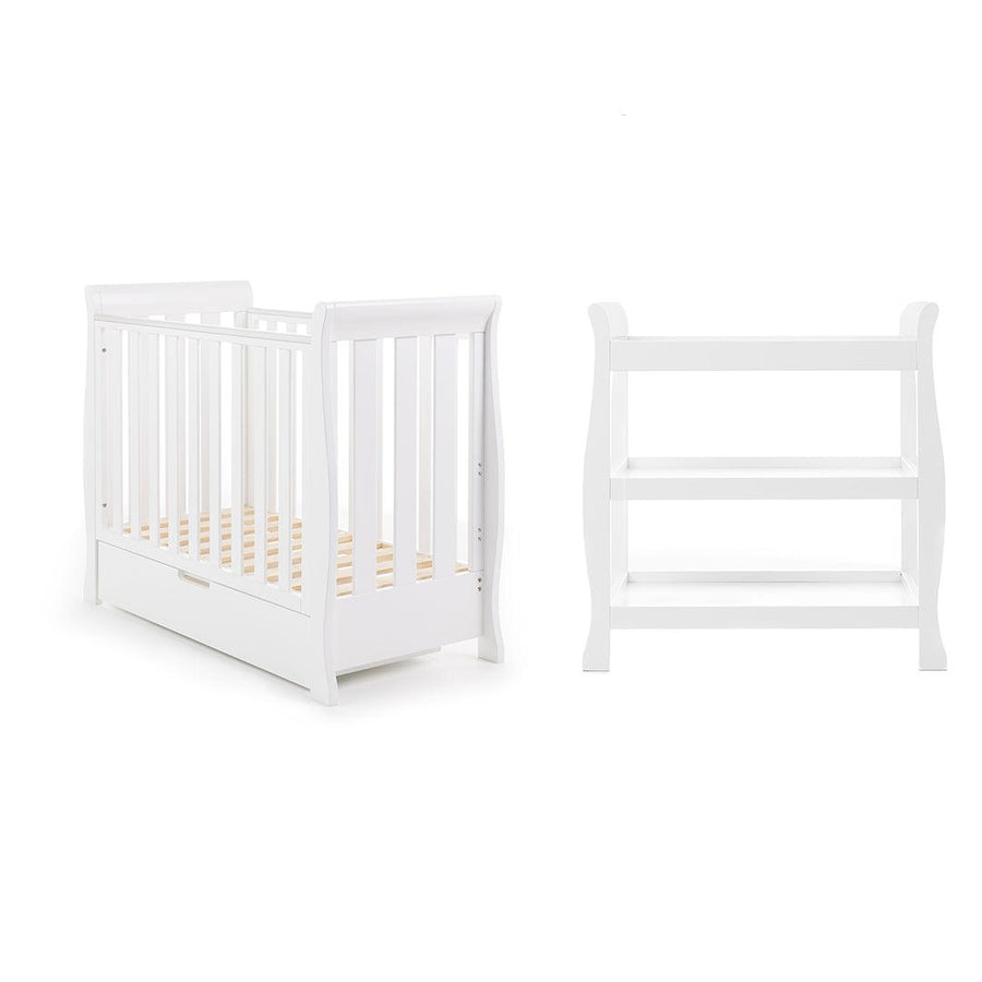 Obaby Stamford Space Saver 2 Piece Room Set - White-Nursery Sets- | Natural Baby Shower