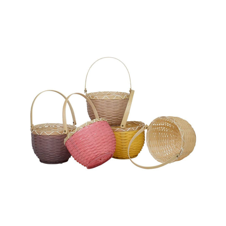 Olli Ella Blossom Basket - Raspberry-Storage-Raspberry-Small | Natural Baby Shower