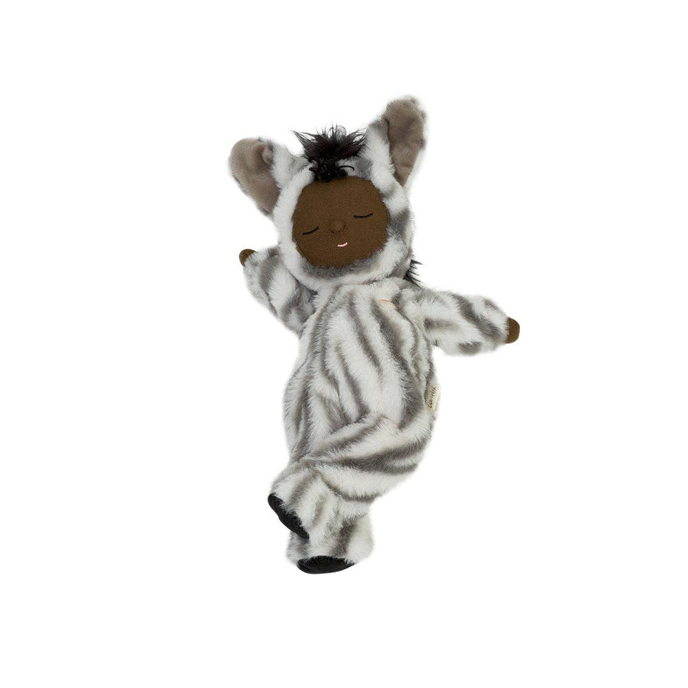 Olli Ella Cozy Dozy Dinkum Doll - Zebra Mini-Dolls-White- | Natural Baby Shower