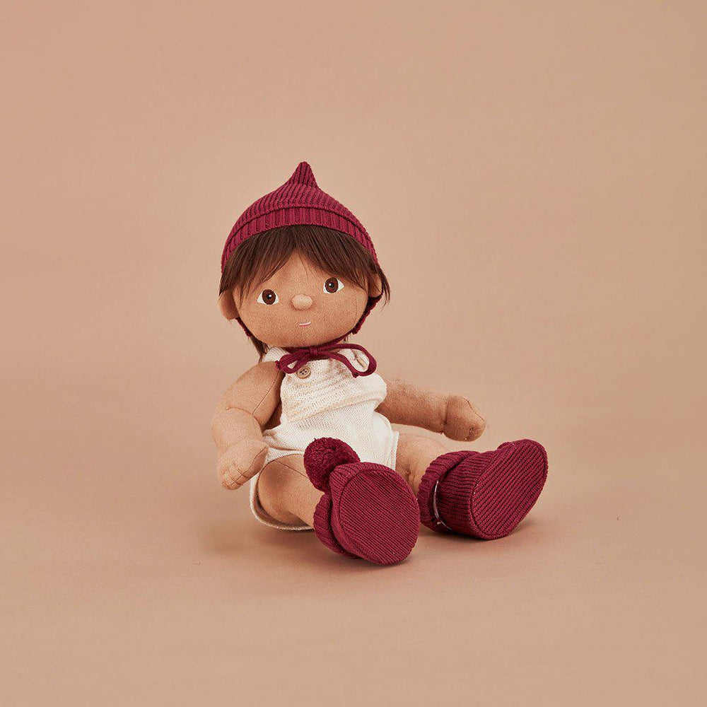 Olli Ella Dinkum Doll Knit Set - Plum-Dolls Accessories- | Natural Baby Shower