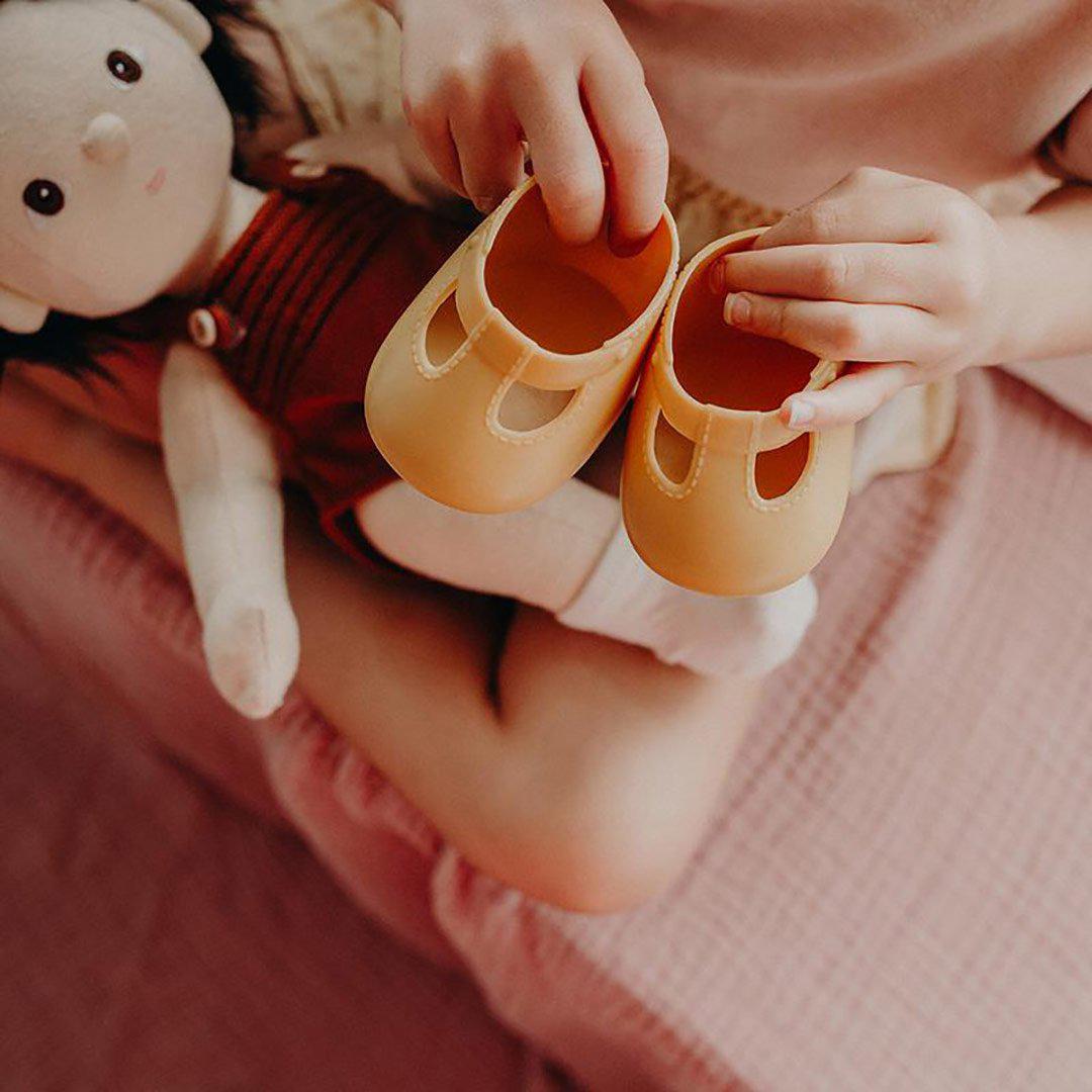 Olli Ella Dinkum Doll Shoes - Corn Yellow-Dolls Accessories- | Natural Baby Shower