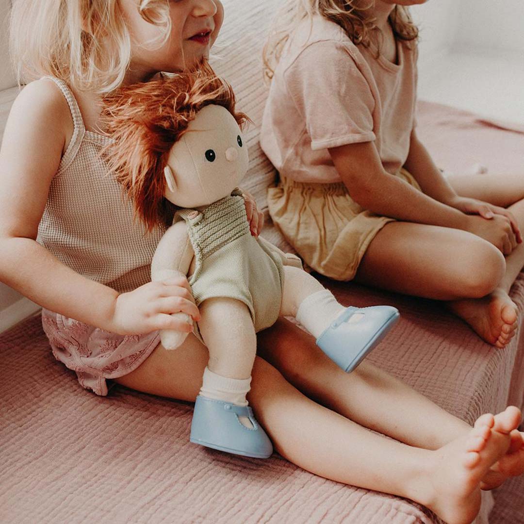 Olli Ella Dinkum Doll Shoes - Heron Blue-Dolls Accessories- | Natural Baby Shower