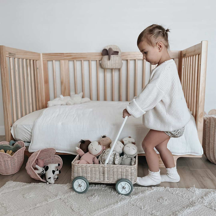 Olli Ella Rattan Wamble Walker - Straw-Pull-Alongs-Straw- | Natural Baby Shower