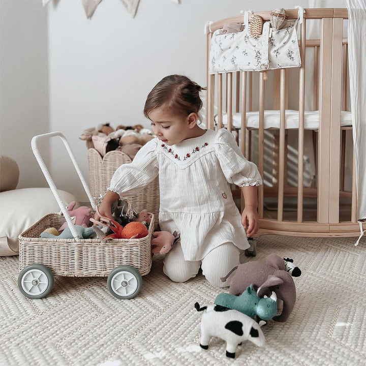 Olli Ella Rattan Wamble Walker - Straw-Pull-Alongs-Straw- | Natural Baby Shower