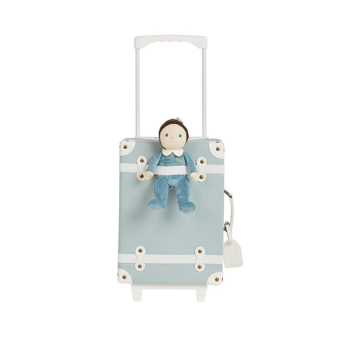 Olli Ella See-Ya Suitcase - Steel Blue-Storage-Steel Blue- | Natural Baby Shower