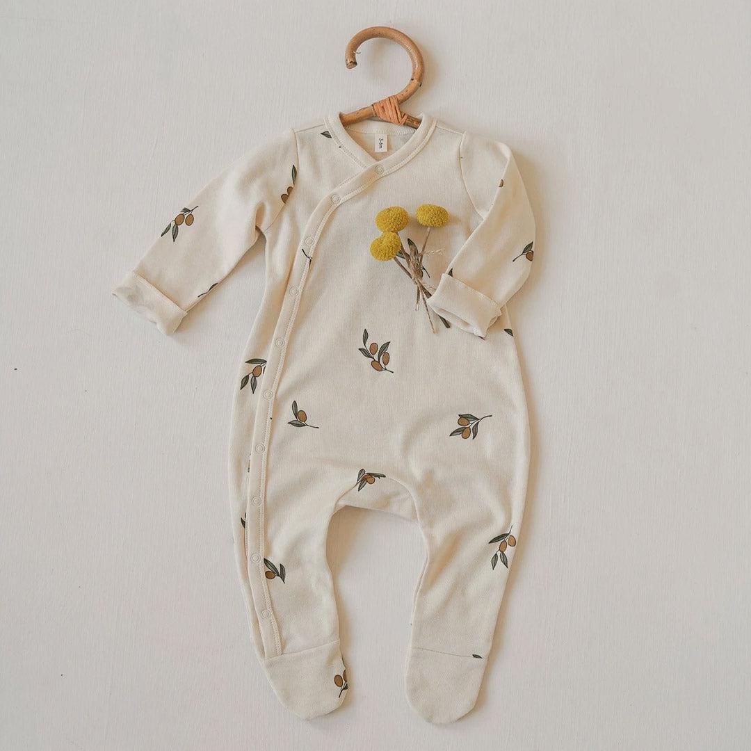 Organic Zoo Suit with Matching Feet - Olive Garden-Sleepsuits-Olive Garden-NB | Natural Baby Shower