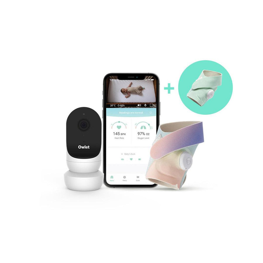 Owlet Monitor Duo Bundle - Smart Sock 3 + Cam 2 - Forever Rainbow-Baby Monitors- | Natural Baby Shower