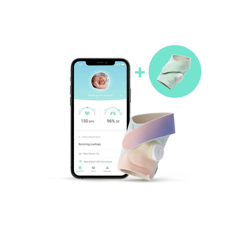 Owlet Smart Sock 3 Bundle - Forever Rainbow - Mint-Baby Monitors- | Natural Baby Shower