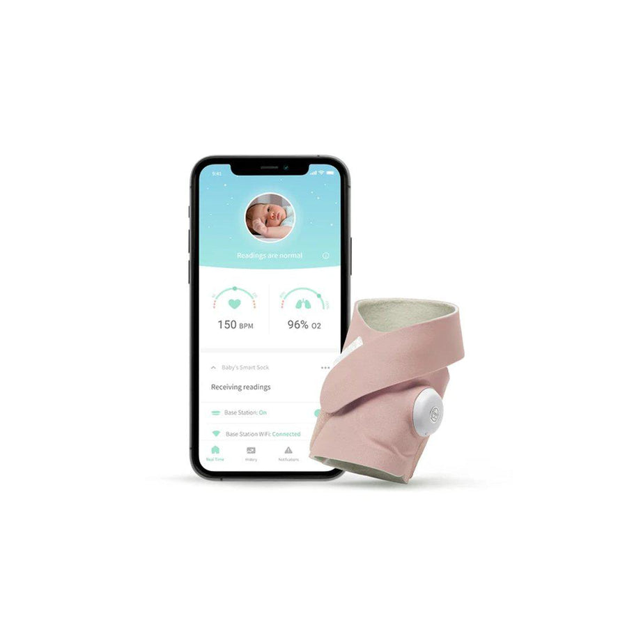 Owlet Smart Sock 3 - Dusty Rose-Baby Monitors- | Natural Baby Shower