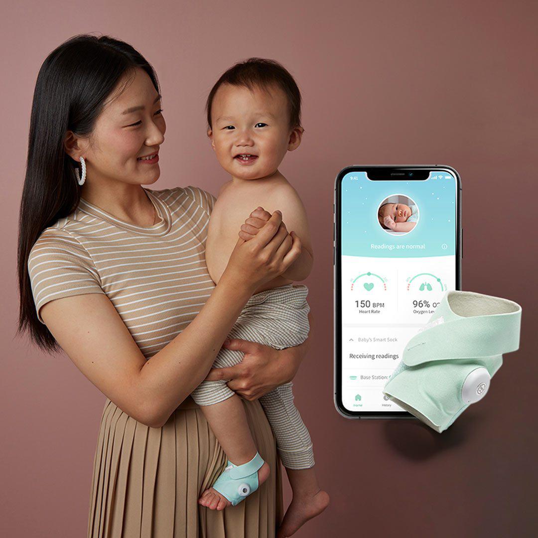 Owlet Smart Sock 3 - Mint-Baby Monitors- | Natural Baby Shower