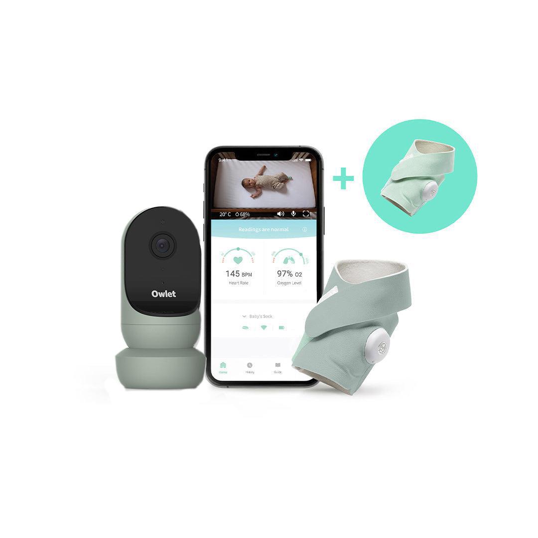 Owlet Monitor Duo - Smart Sock 3 + Cam 2 - Sleepy Sage-Baby Monitors- | Natural Baby Shower