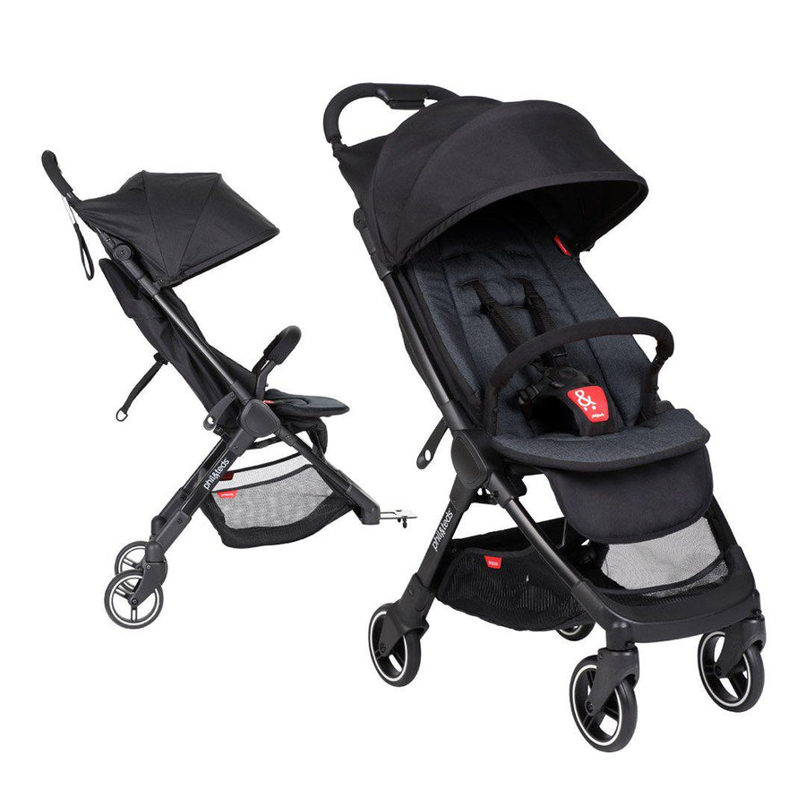 Phil & Teds Go Pushchair + Double Kit - Black-Stroller Bundles- | Natural Baby Shower