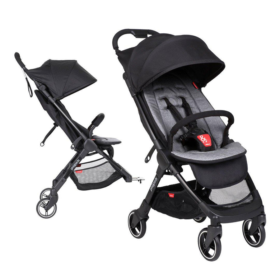 Phil & Teds Go Pushchair + Double Kit - Charcoal-Stroller Bundles- | Natural Baby Shower