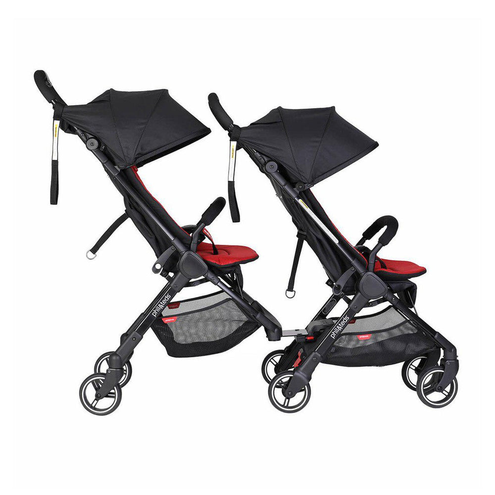 Phil & Teds Go Pushchair + Double Kit - Black-Stroller Bundles- | Natural Baby Shower
