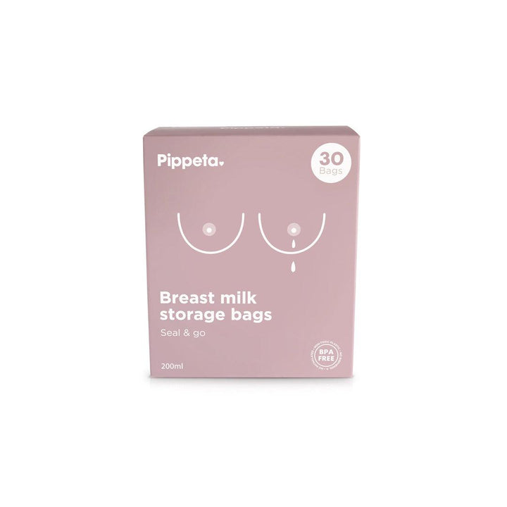 Pippeta Breast Milk Storage Bags 30 Pack-Breast Pump Accessories- | Natural Baby Shower