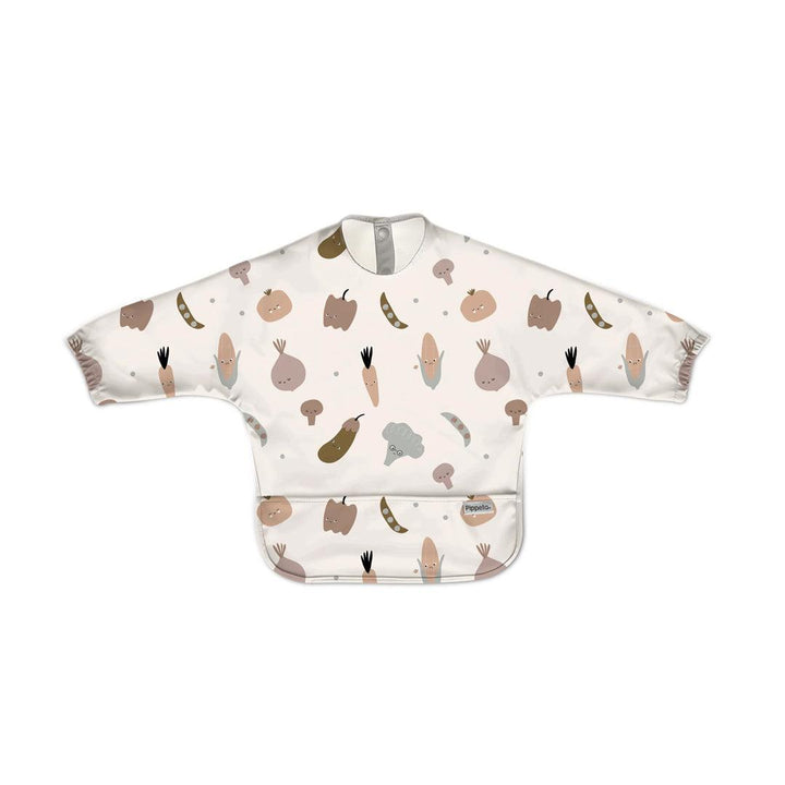 Pippeta Waterproof Cape Sleeved Bib - Veg Patch-Bibs-Veg Patch- | Natural Baby Shower
