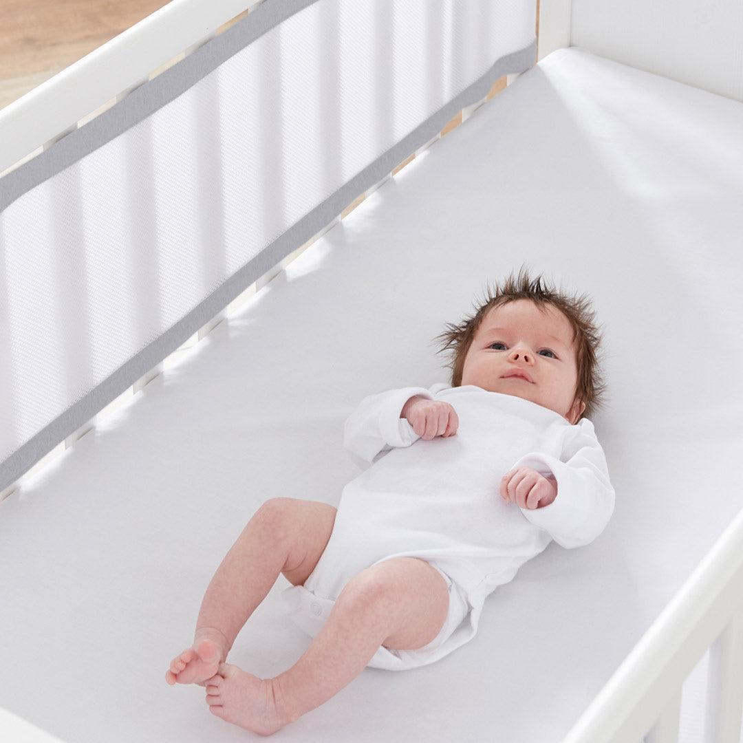 Purflo Breathable Cot Wrap - Cloud Grey-Cot Bumpers- | Natural Baby Shower