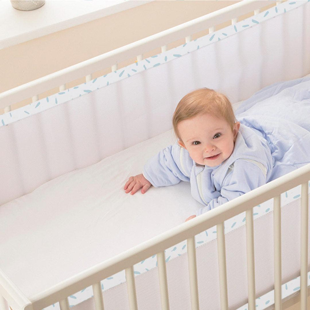 Purflo Breathable Cot Wrap - Misty Blue-Cot Bumpers- | Natural Baby Shower