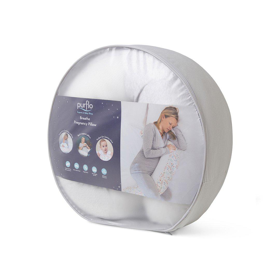 Purflo Breathe Pregnancy Pillow - Minimal Grey-Pregnancy Pillows- | Natural Baby Shower