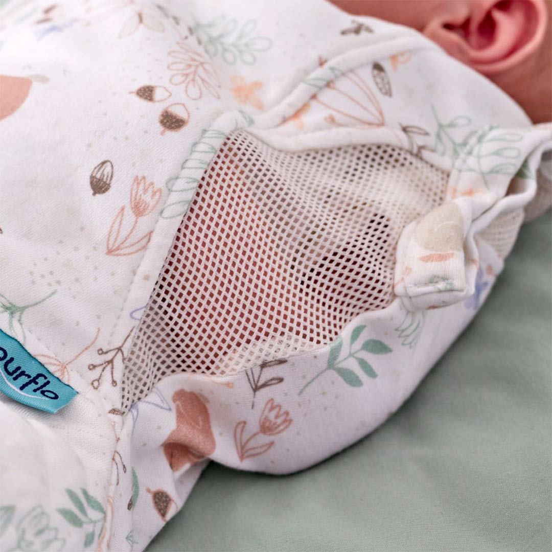 Purflo Swaddle To Sleep Bag - Lightweight - 0.5 TOG - Storybook Nutmeg-Swaddling Wraps-Storybook Nutmeg-0-4m | Natural Baby Shower