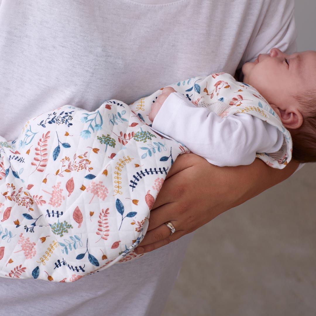 Purflo Swaddle To Sleep Bag - Botanical - TOG 2.5-Sleeping Bags-Botanical-0-4m | Natural Baby Shower
