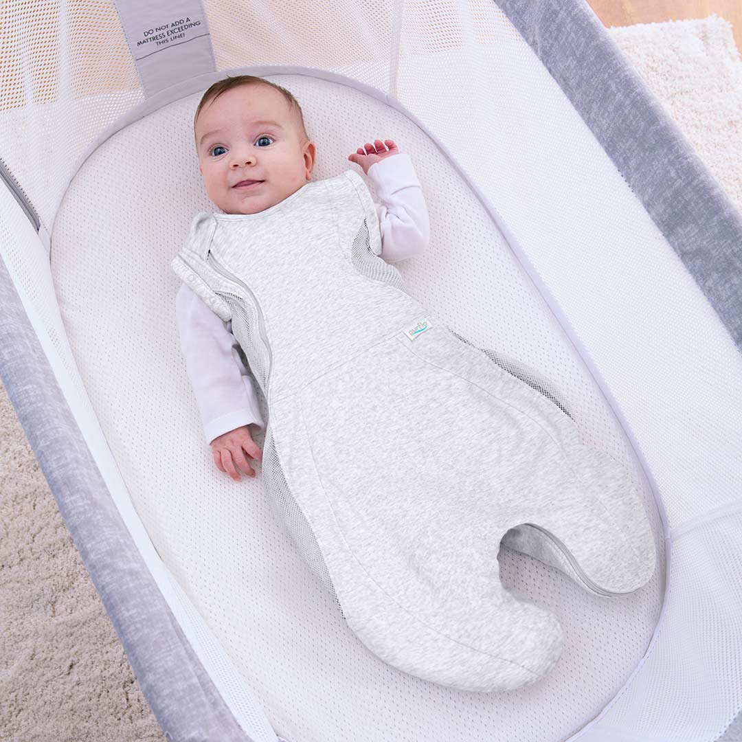 Purflo Swaddle To Sleep Bag - Minimal Grey - TOG 0.5-Sleeping Bags-Minimal Grey-0-4m | Natural Baby Shower