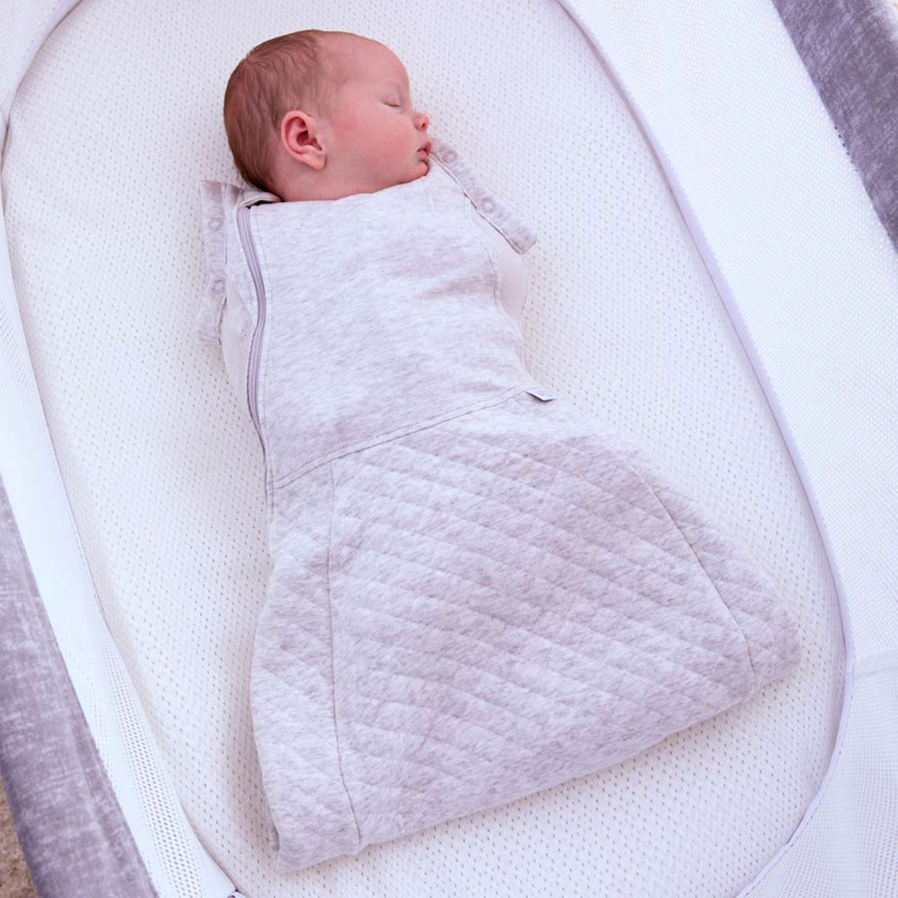 Purflo Swaddle To Sleep Bag - Minimal Grey - TOG 2.5-Sleepsack Swaddles-Minimal Grey-0-4m | Natural Baby Shower