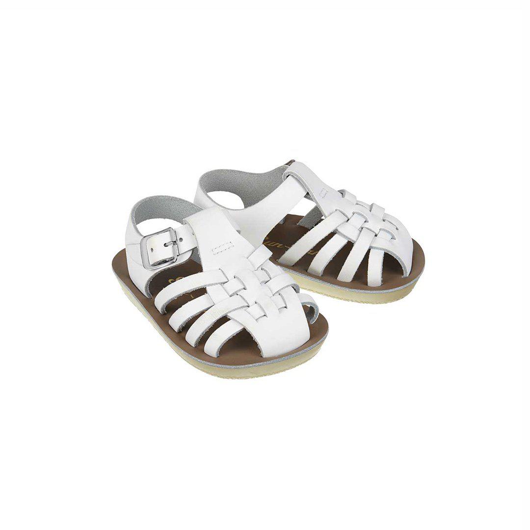 Salt-Water Sun-San Kid's Sandals - Sailor - White-Sandals-White-SW 3 Toddler (UK 2) | Natural Baby Shower