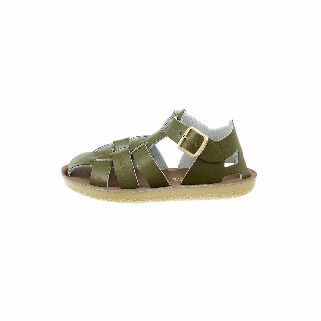 Salt-Water Sun-San Kid's Sandals Shark Olive