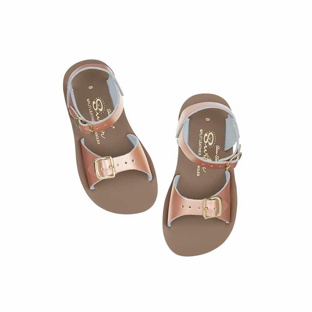 Salt-Water Sun-San Kids Sandals - Surfer - Rose Gold