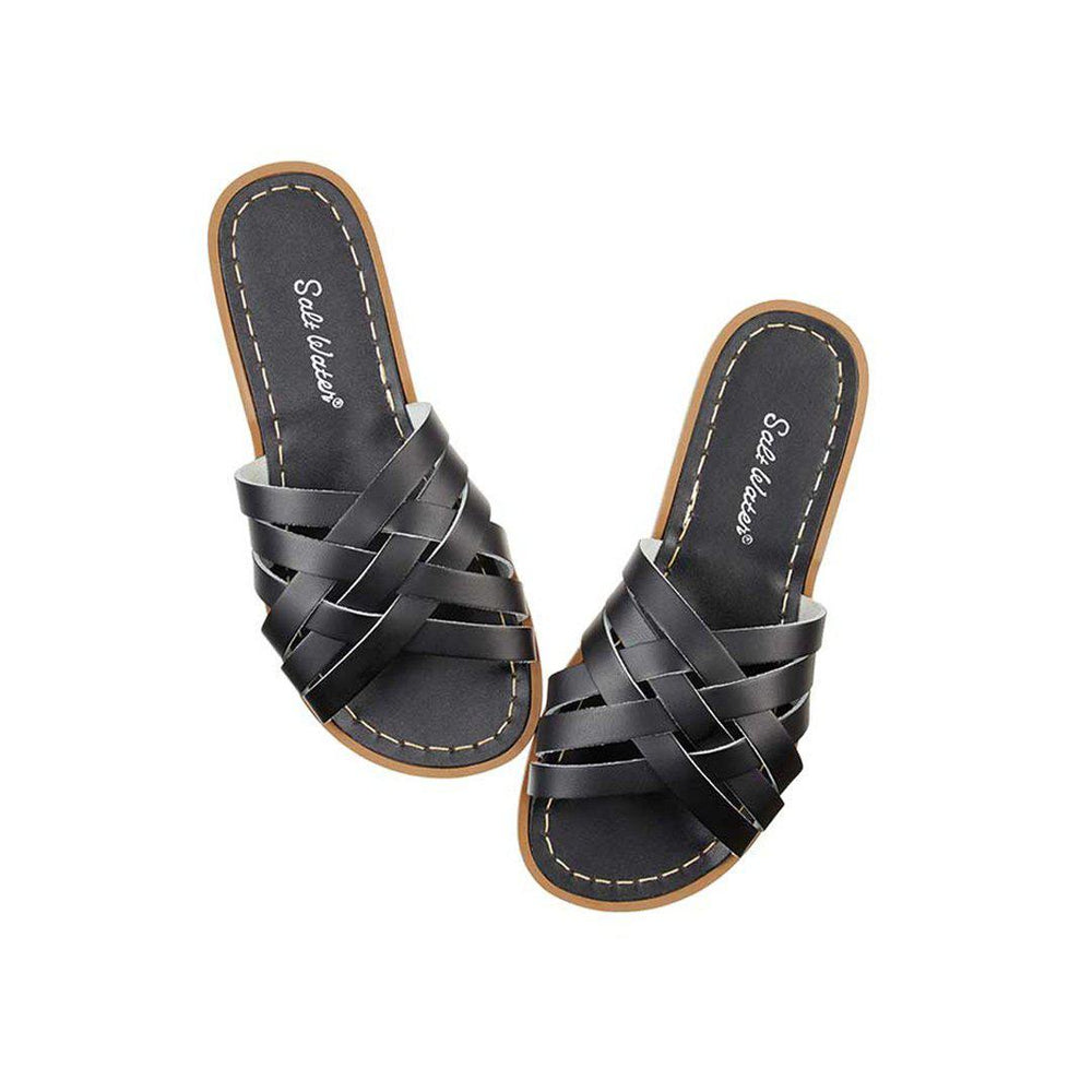 Salt-Water Women's Sandals - Retro Slide - Black-Adult Sandals-Black-SW 4 Adult (UK 3) | Natural Baby Shower