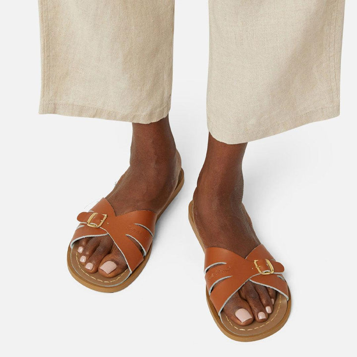 Salt-Water Women's Sandals - Slide - Tan-Adult Sandals-Tan-SW 4 Adult (UK 3) | Natural Baby Shower