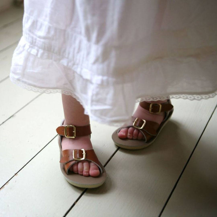 Salt-Water Sun-San Kid's Sandals - Surfer - Tan-Sandals-Tan-SW 5 Child (UK 4) | Natural Baby Shower