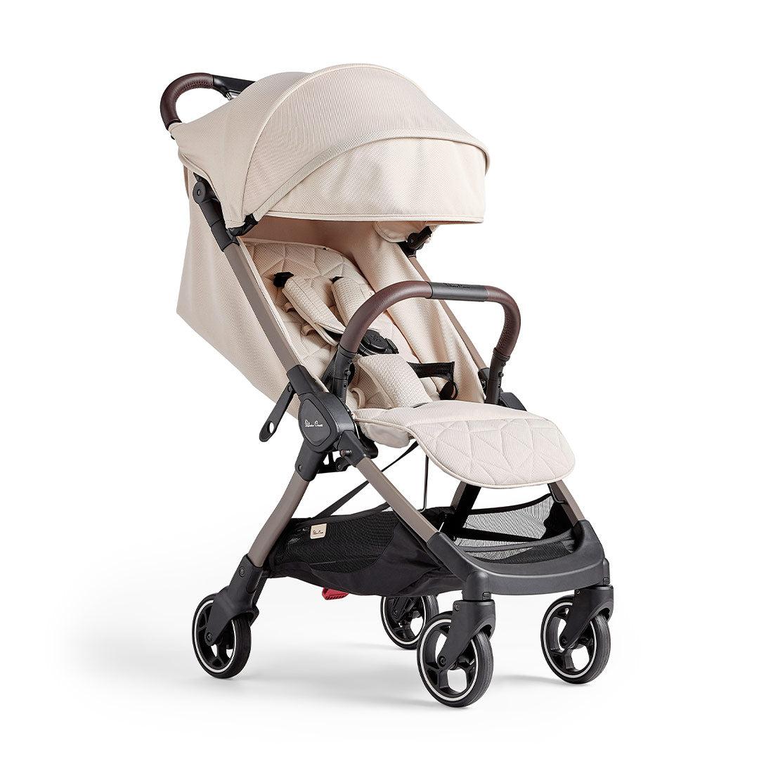 Silver Cross Clic Lightweight Stroller 2023 - Almond-Strollers-Almond-No Snack Tray | Natural Baby Shower