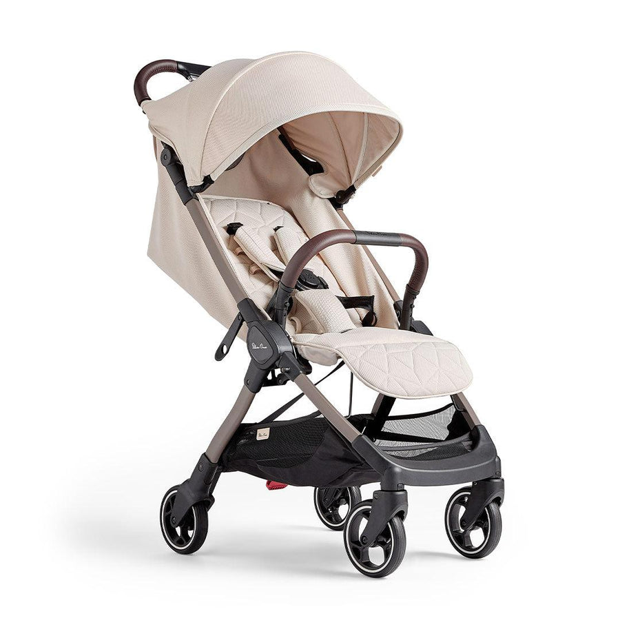 Silver Cross Clic Lightweight Stroller 2023 - Almond-Strollers-Almond-No Snack Tray | Natural Baby Shower