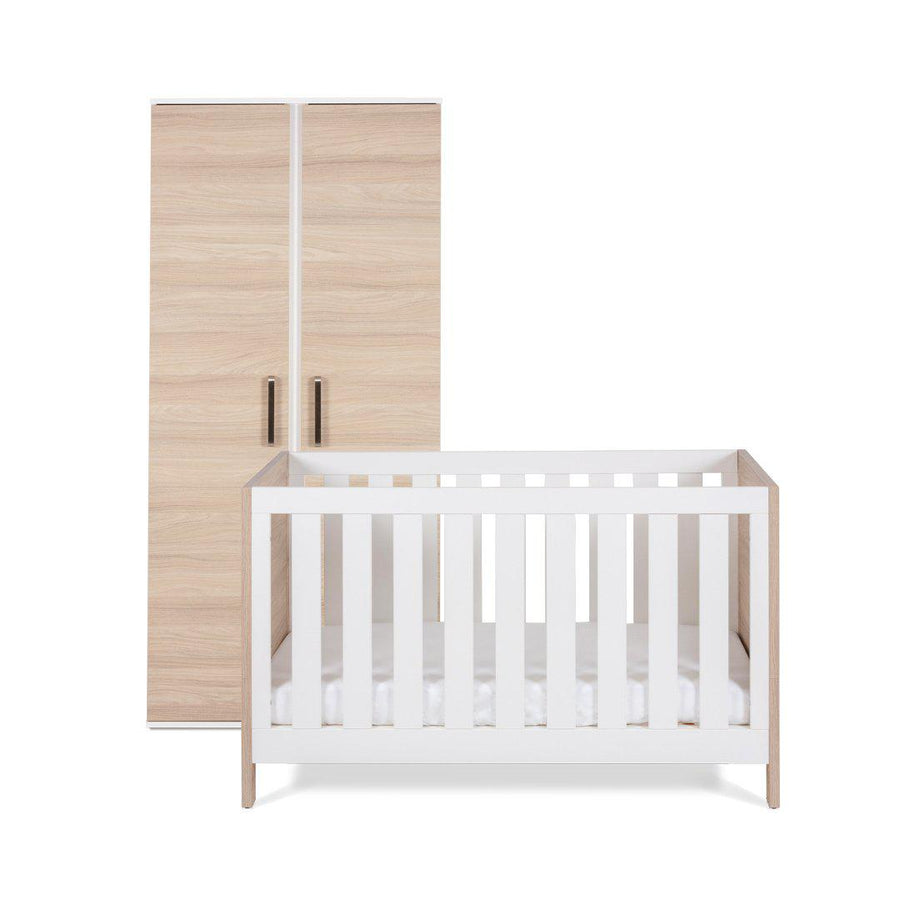 Silver Cross Cot Bed + Wardrobe - Finchley Oak-Nursery Sets-No Mattress- | Natural Baby Shower