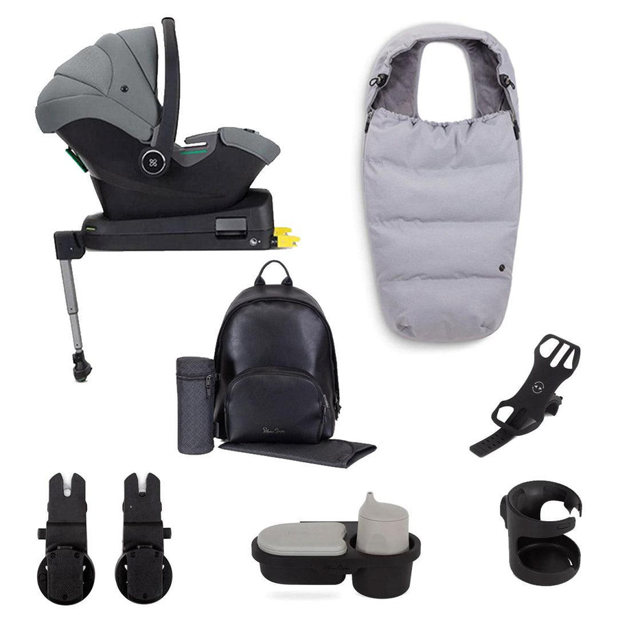 Silver Cross Dune Ultimate Pack Bundle - Glacier-Car Seat Bundles- | Natural Baby Shower