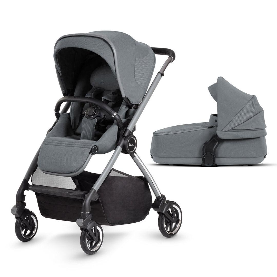 Silver Cross Dune Pushchair - Glacier-Strollers-No Pack-Compact Folding Carrycot | Natural Baby Shower