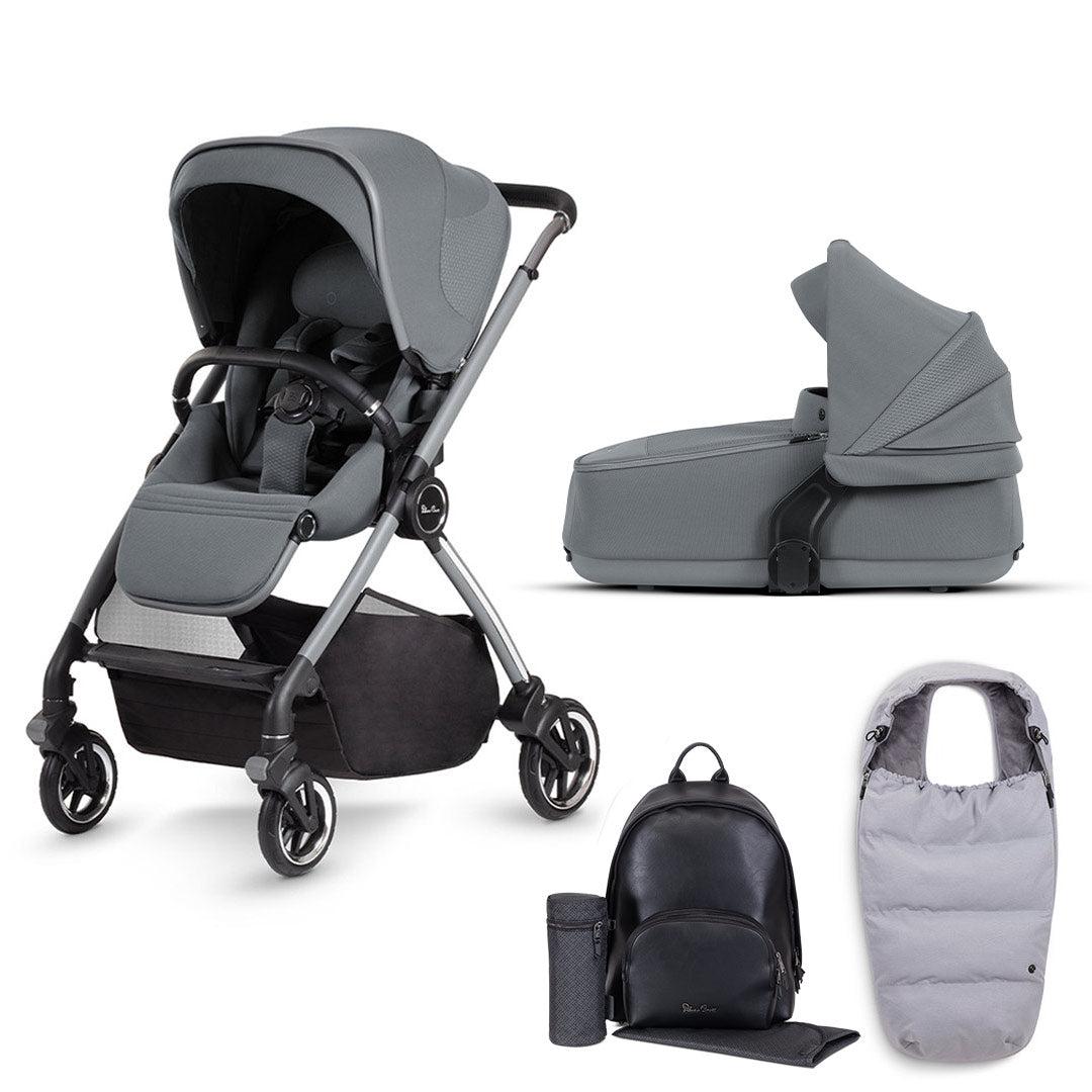 Silver Cross Dune Pushchair - Glacier-Strollers-Fashion Pack-Compact Folding Carrycot | Natural Baby Shower